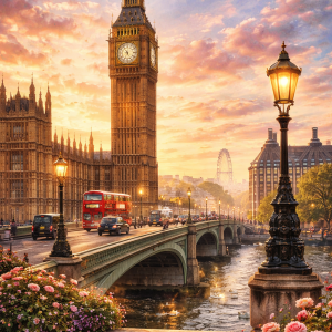 Zachód słońca nad Londynem