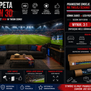 Fototapeta Stadion Piłkarski 3D Panorama XXL – Górnik Zabrze vs Lech Poznań 2017/18