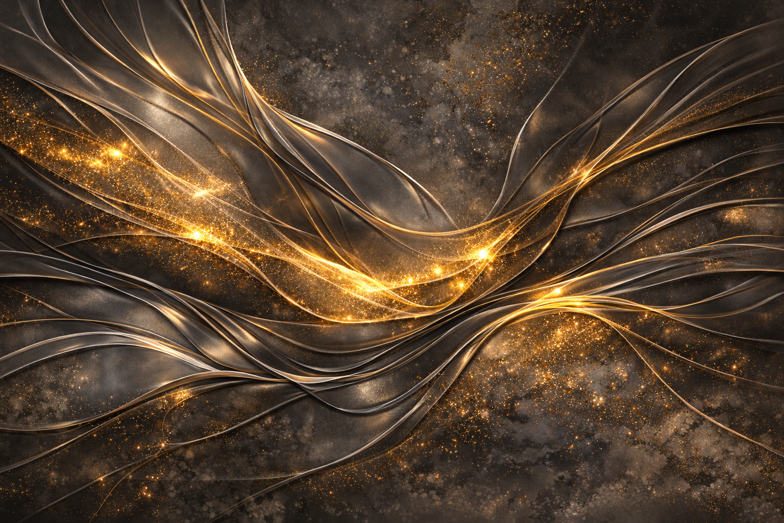 Abstarkcja Graphite Gold 3D 3 Abstarkcja Graphite Gold 3D - obrazek 3