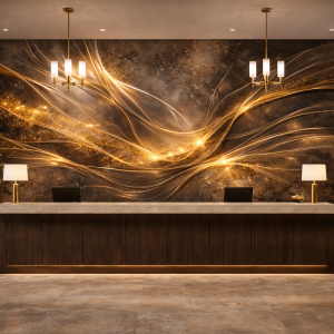 Abstarkcja Graphite Gold 3D