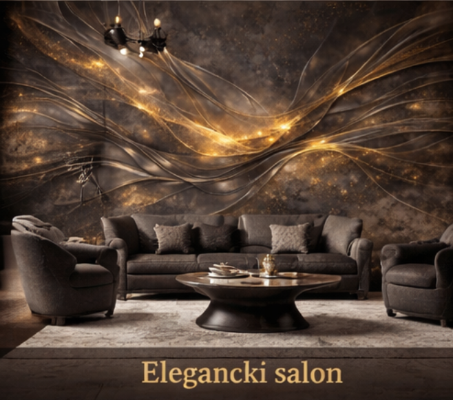 Abstarkcja Graphite Gold 3D 2 Abstarkcja Graphite Gold 3D - obrazek 2