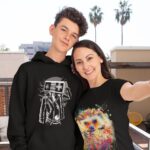 selfie-mockup-featuring-a-mom-and-her-son-wearing-a-hoodie-and-a-t-shirt-31444