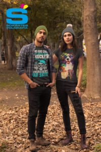 t shirt mockup of two friends posing in the woods 31799 1