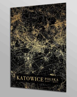 Mapa Katowice 50x70