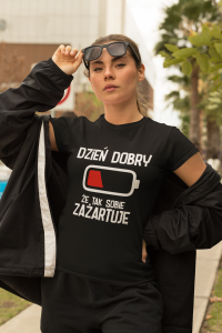t shirt mockup of a bold woman wearing an athleisure outfit 32445