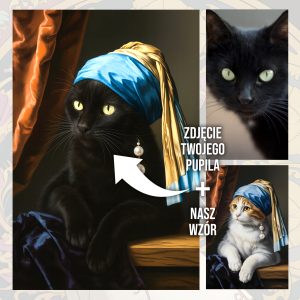 Personalizowany obraz z Twoim zwierzakiem 30x40 w ramie