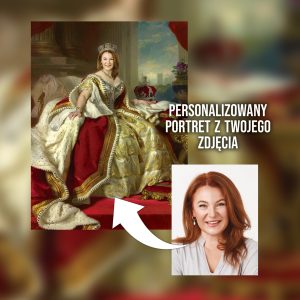 Obraz personalizowany portret królewski w ramie A3 30x40 PREZENT