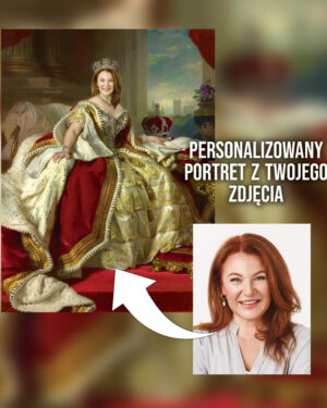 Obraz personalizowany portret królewski w ramie A3 30x40 PREZENT