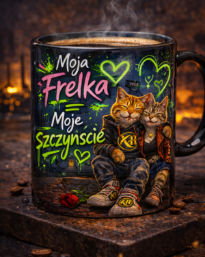 Drukarnia Sokrates 12 Kubek Kot Hanys 330 ml – śląski kubek z grafiką