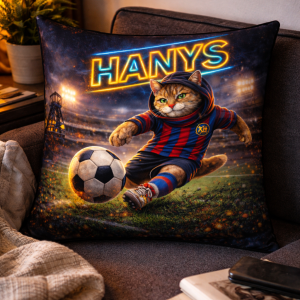 Poduszka Kot Hanys – Futbolista