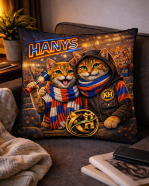 Drukarnia Sokrates 14 poduszka kot hanys śląska poduszka dekoracyjna 40x40