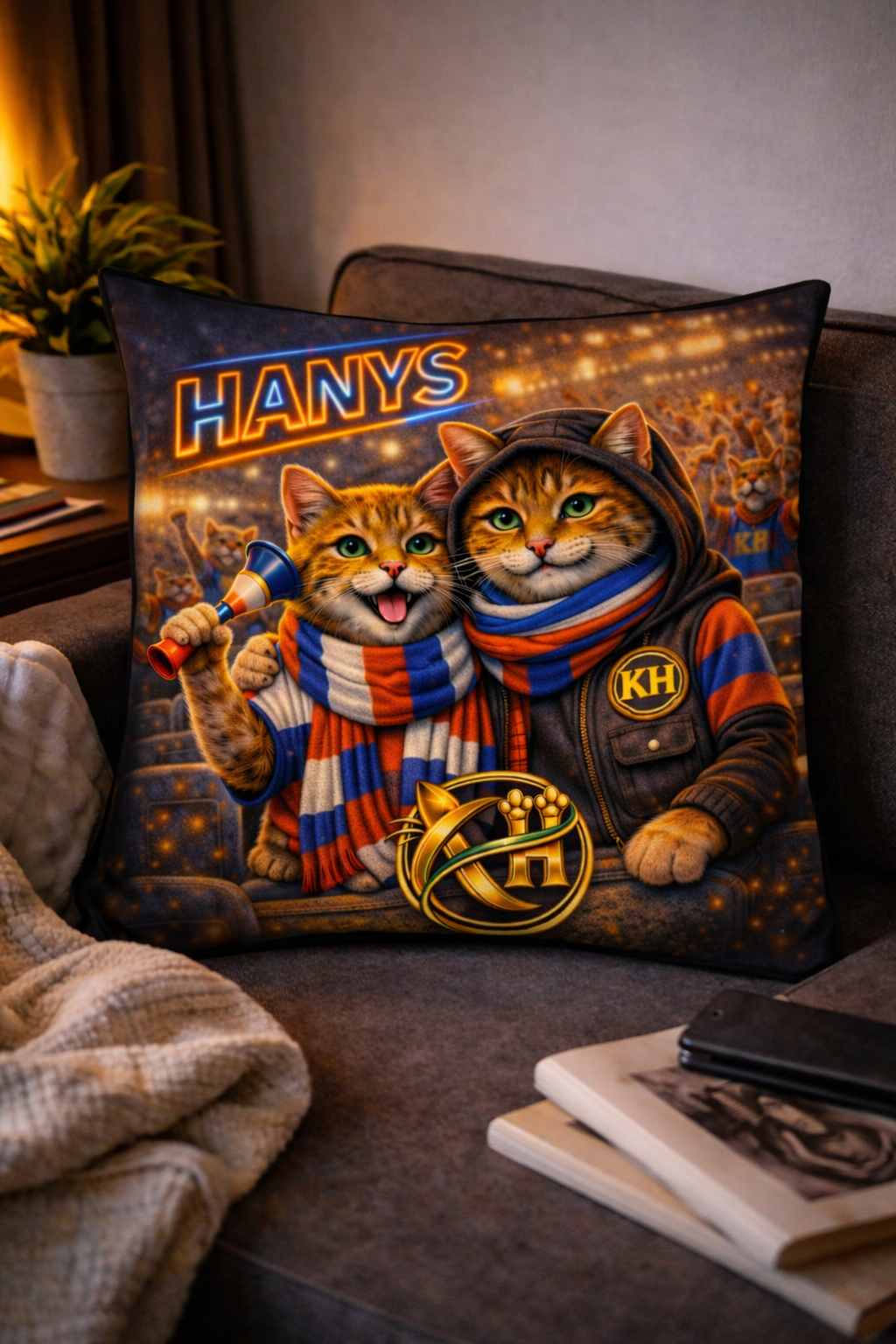 Poduszka Kot Hanys – Szpil 1 poduszka kot hanys śląska poduszka dekoracyjna 40x40