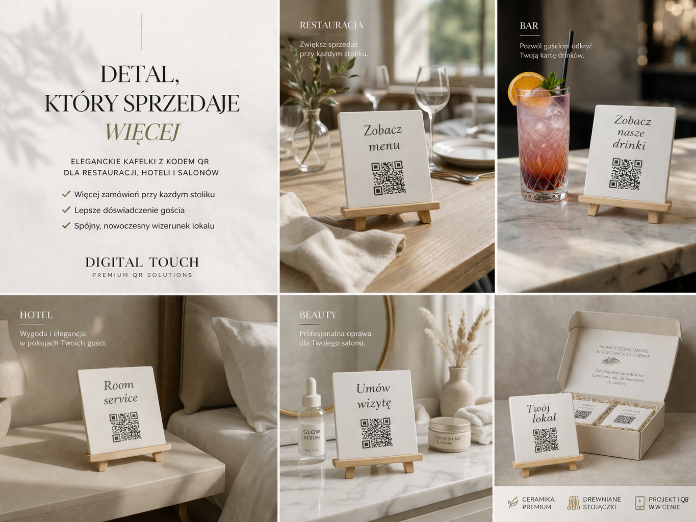 Kafelki QR menu – zestawy 1 Kafelki QR menu – zestawy