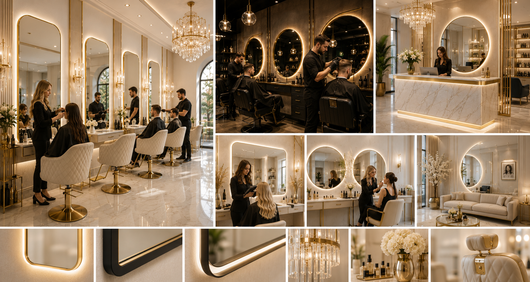 Producent luster na wymiar – inspiracje i realizacje 1 Lustra do salonu barber fryzjer